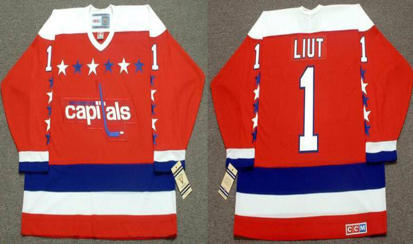 2019 Men Washington Capitals #1 Liut red CCM NHL jerseys